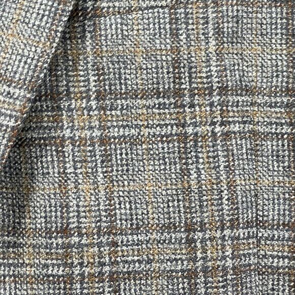 Joseph Abboud Blazer Jacket Mens 50L Brown Gray Plaid Wool Single Breasted - Picture 4 of 16
